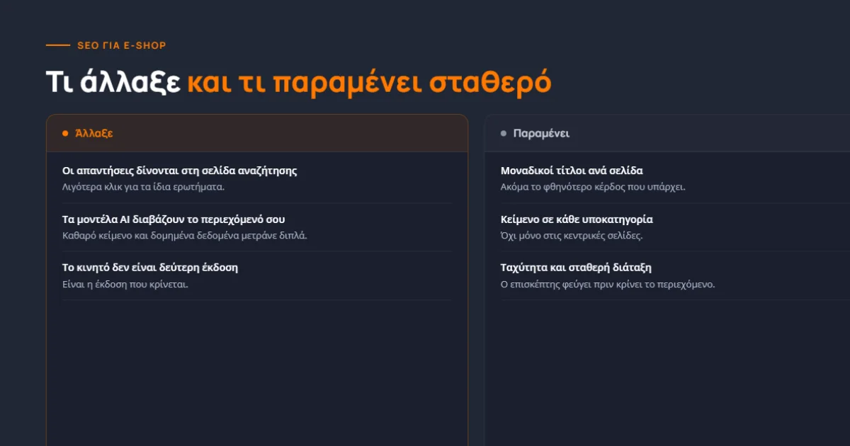 SEO για e-shop το 2025: τι έχει αλλάξει και τι παραμένει σταθερό