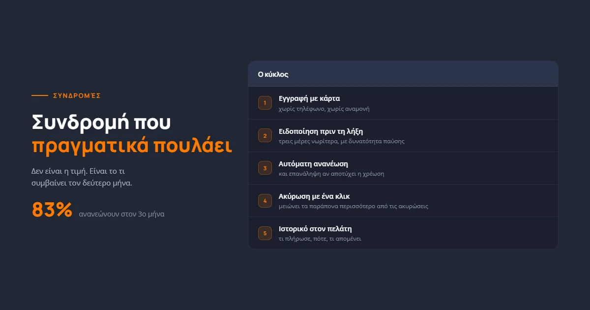 Πώς στήνεται συνδρομή που πραγματικά πουλάει